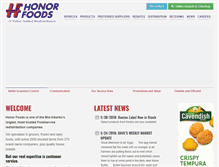 Tablet Screenshot of honorfoods.com